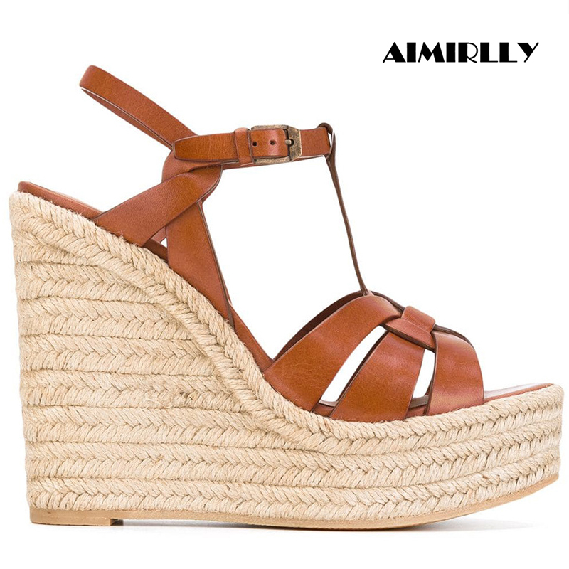 Wedge Espadrille Women - Espadrille-Keilsandalen für Damen – geflochtene Seil-Plateau-Sandalen