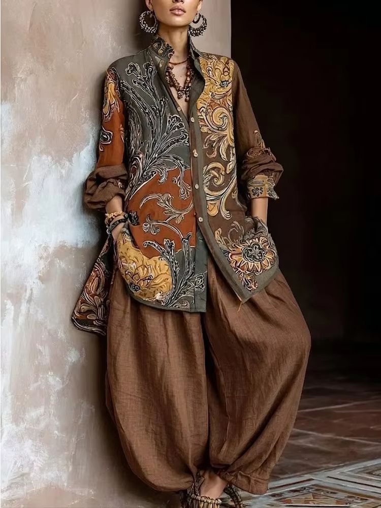 Frühling Leinen Stoff Bedruckt – Linen Pant Wide Bewertung und Preis