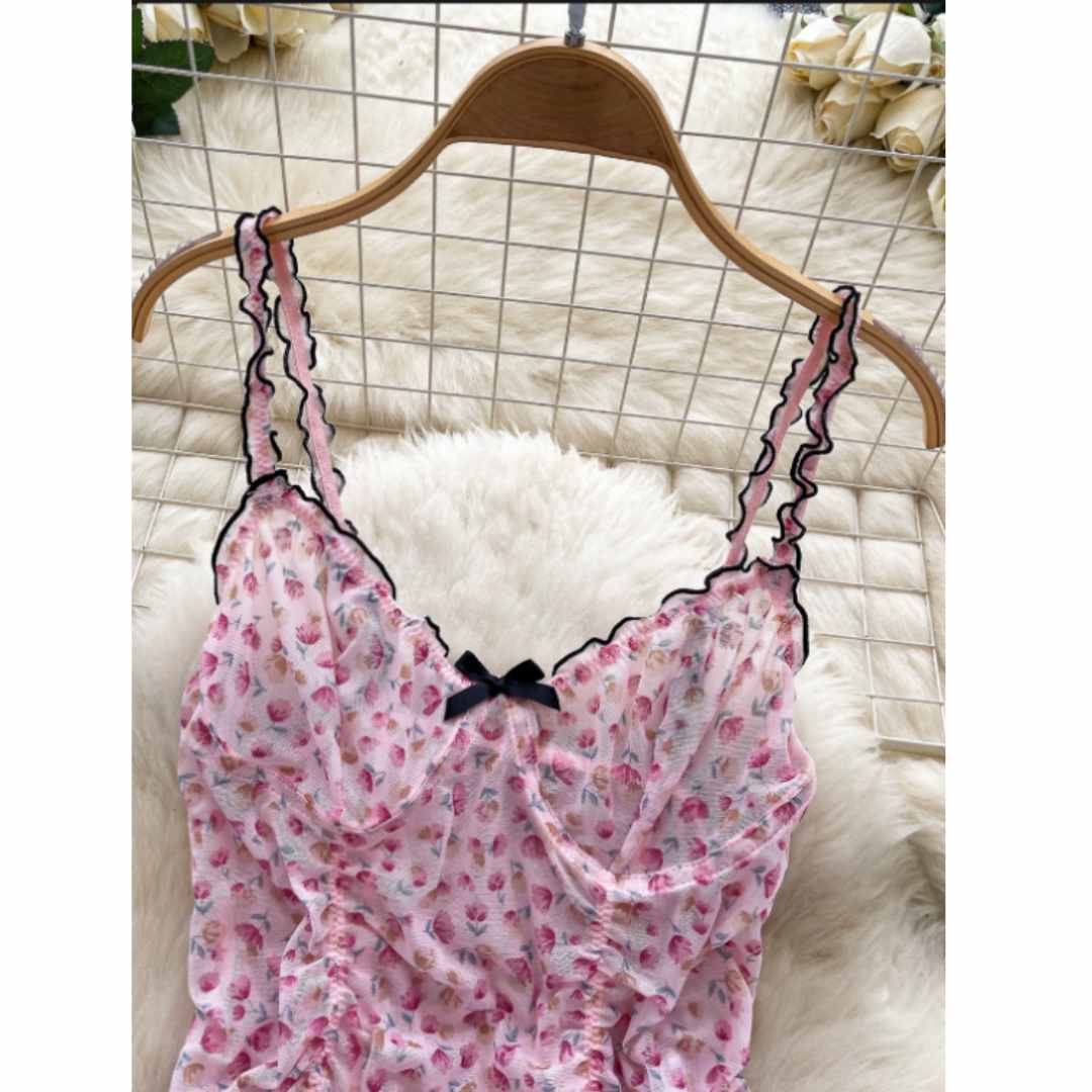 Damen-Homewear-Sets mit Blumen – Romper Floral Print Bewertung und Preis