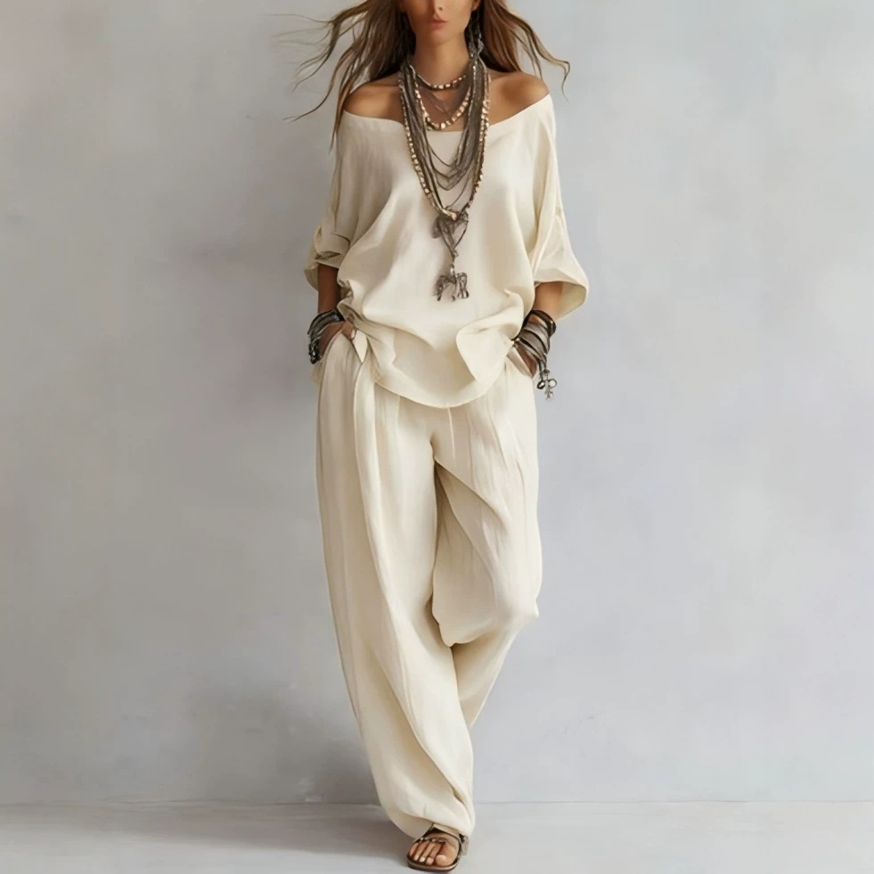 Lässiges, lockeres Leinen-Set  – Linen Pant Wide Bewertung und Preis