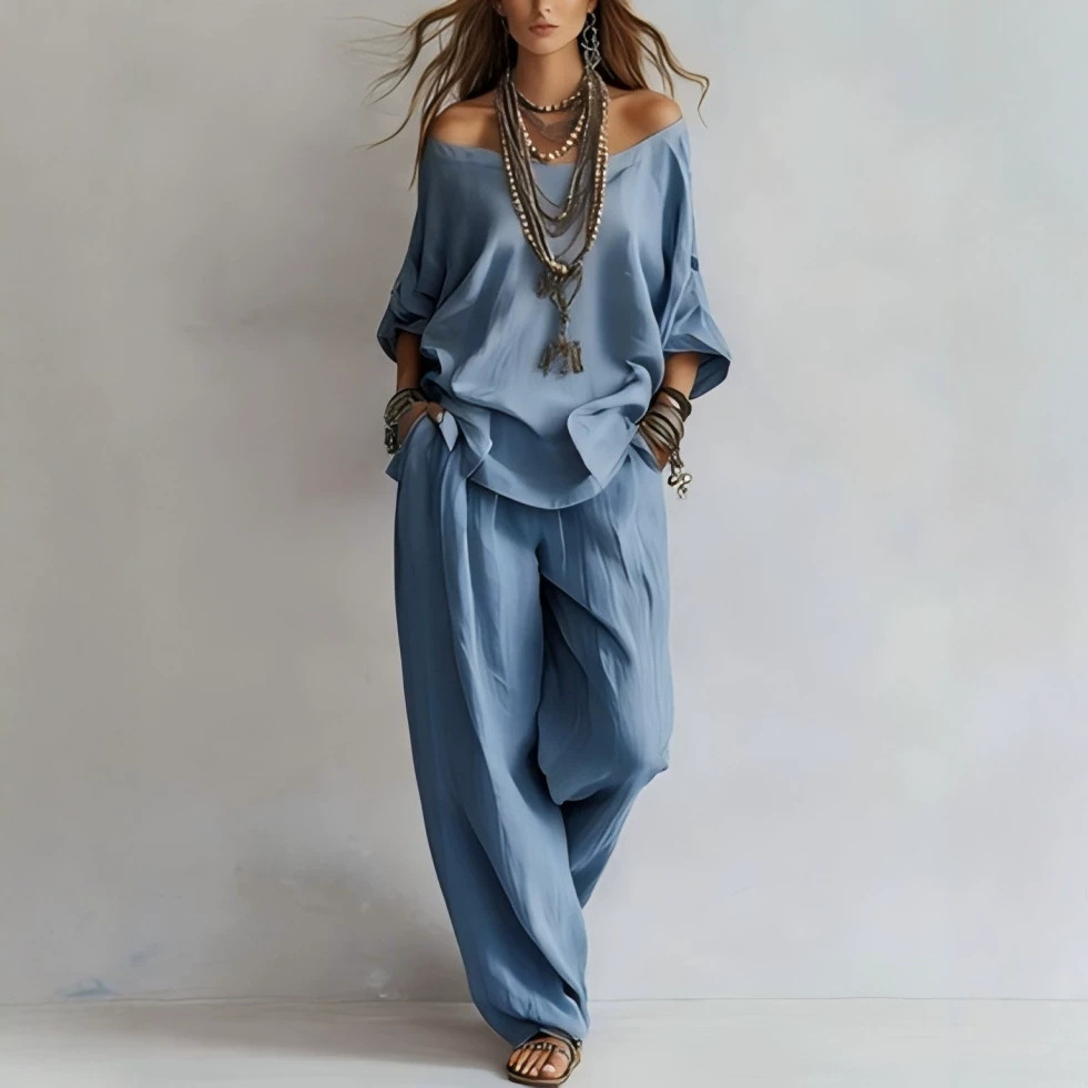 Lässiges, lockeres Leinen-Set  – Linen Pant Wide Bewertung und Preis