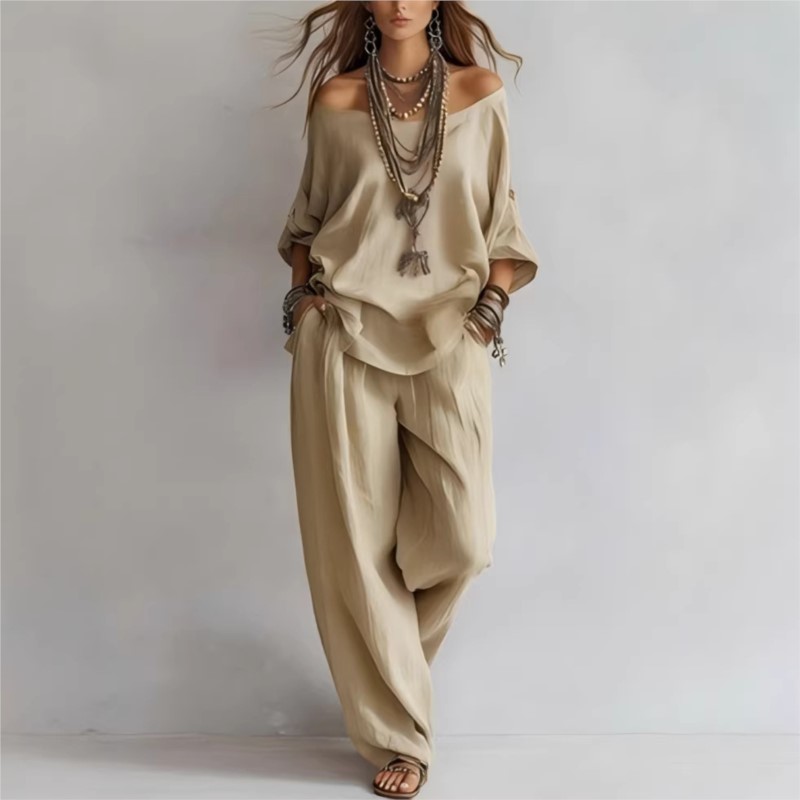 Damen Zweiteiler Dreiviertelär – Linen Pant Wide Bewertung und Preis
