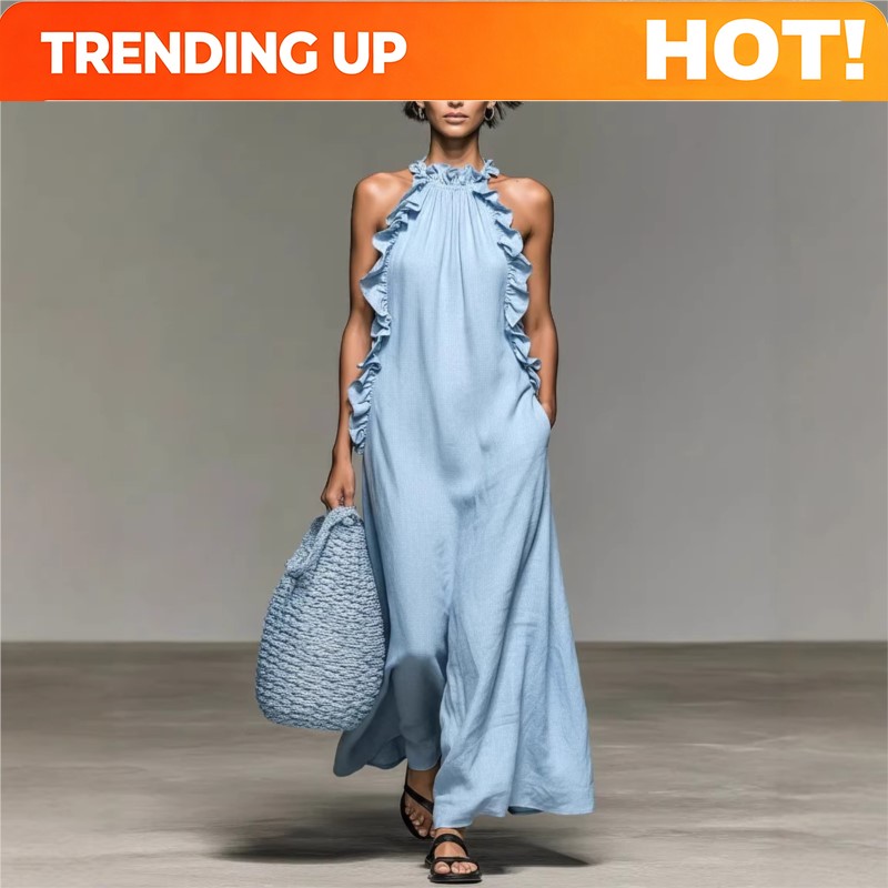 Maßanfertigung Damen Sexy Neck – Maxi Dress Halter Bewertung und Preis